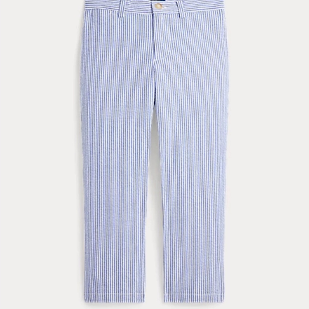 Polo Ralph Lauren Youth Size 6 -Straight Fit Stretch Seersucker Pant.